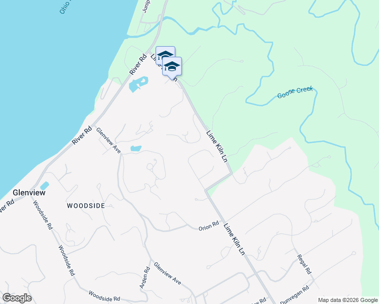 map of restaurants, bars, coffee shops, grocery stores, and more near 3714 Glen Bluff Road in Louisville