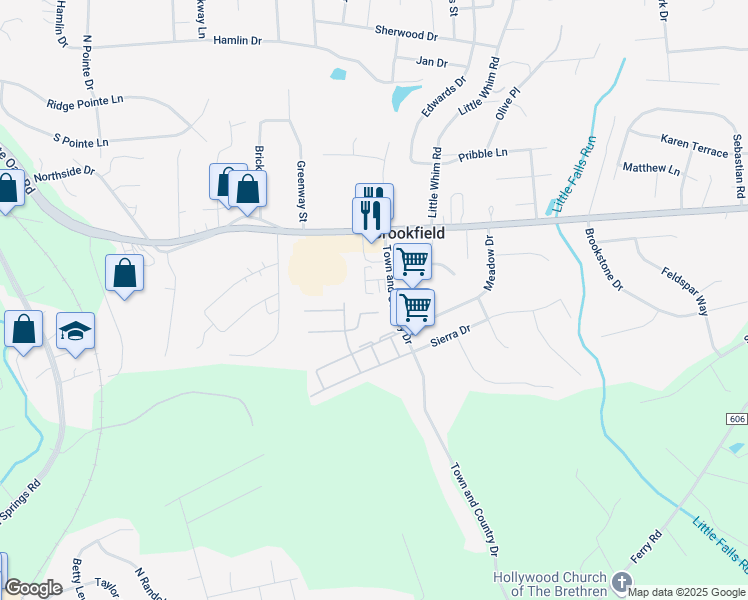 map of restaurants, bars, coffee shops, grocery stores, and more near 22 Coventry Court in Fredericksburg