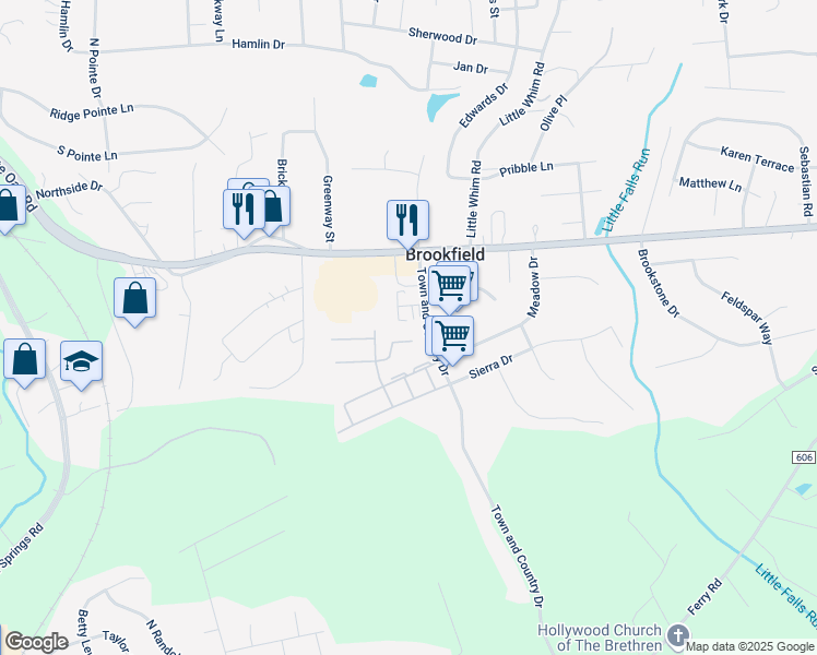 map of restaurants, bars, coffee shops, grocery stores, and more near 22 Coventry Court in Fredericksburg