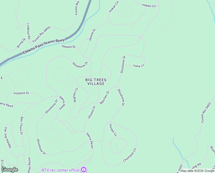 map of restaurants, bars, coffee shops, grocery stores, and more near 3948 Natchez Drive in Camp Connell