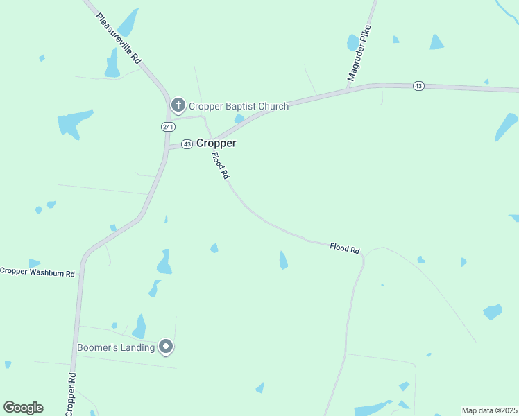 map of restaurants, bars, coffee shops, grocery stores, and more near 1740 Flood Road in Shelbyville