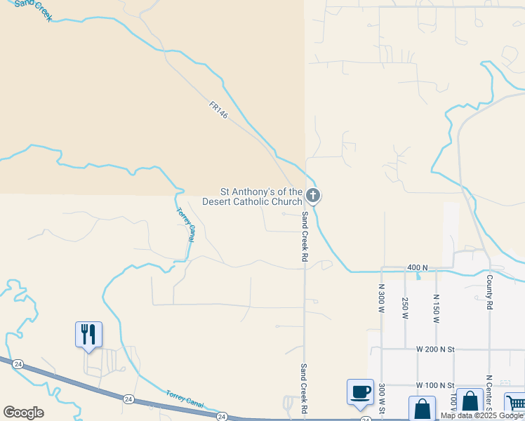 map of restaurants, bars, coffee shops, grocery stores, and more near North 630 West in Torrey