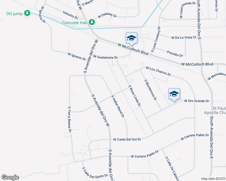 map of restaurants, bars, coffee shops, grocery stores, and more near 870 South Indian Bend Drive in Pueblo West