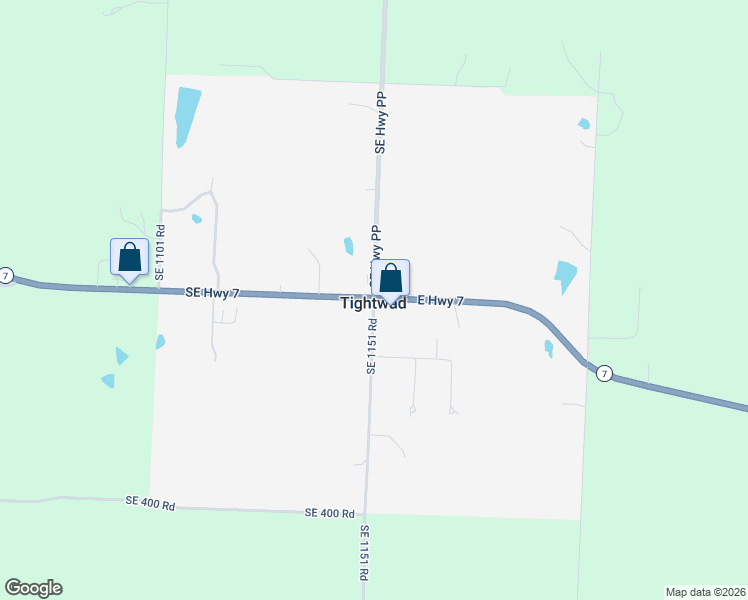 map of restaurants, bars, coffee shops, grocery stores, and more near 300 Southeast 1151 Road in Clinton