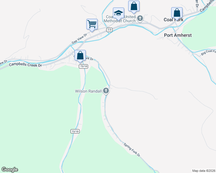 map of restaurants, bars, coffee shops, grocery stores, and more near 3591 Spring Fork Drive in Charleston