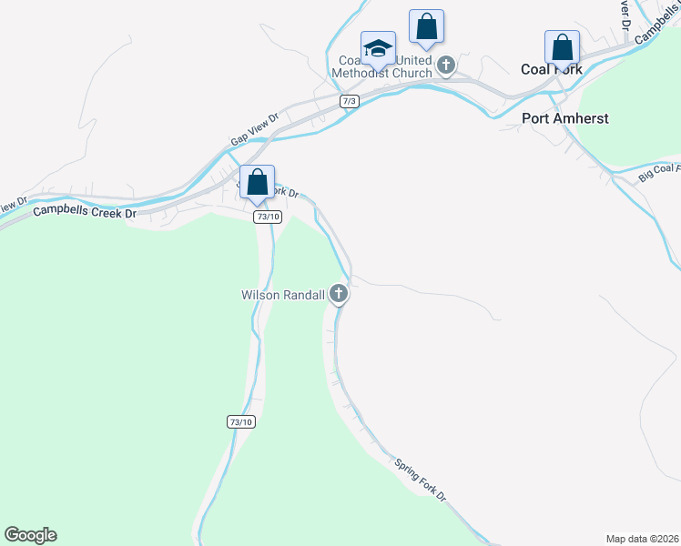 map of restaurants, bars, coffee shops, grocery stores, and more near 3591 Spring Fork Drive in Charleston