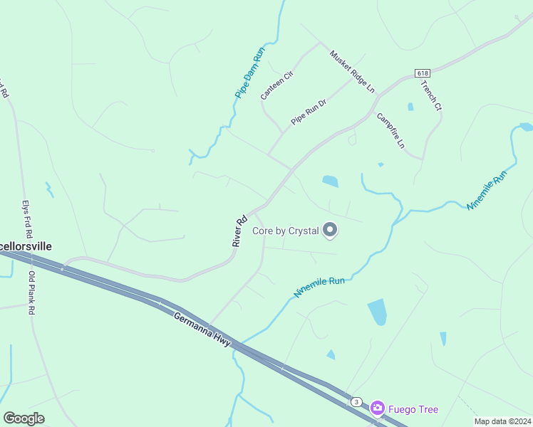map of restaurants, bars, coffee shops, grocery stores, and more near 8300 River Road in Fredericksburg