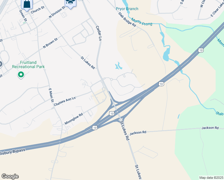 map of restaurants, bars, coffee shops, grocery stores, and more near 416 Lena Lane in Fruitland