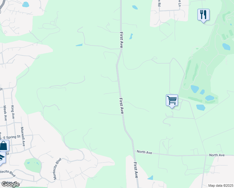 map of restaurants, bars, coffee shops, grocery stores, and more near 2119 First Avenue in Napa