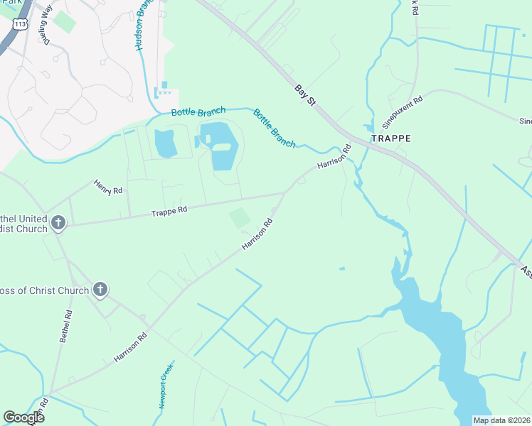 map of restaurants, bars, coffee shops, grocery stores, and more near 10534 Trappe Road in Berlin