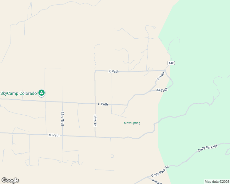 map of restaurants, bars, coffee shops, grocery stores, and more near 1062 36th Trail in Cotopaxi