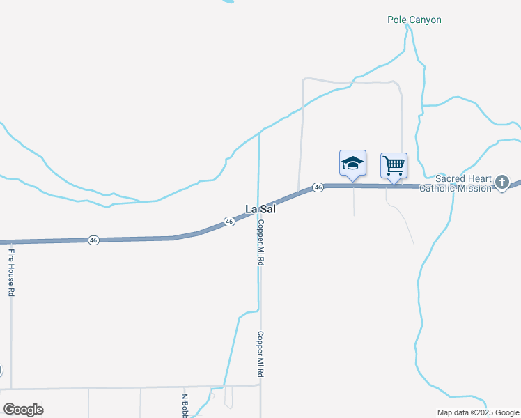 map of restaurants, bars, coffee shops, grocery stores, and more near in La Sal