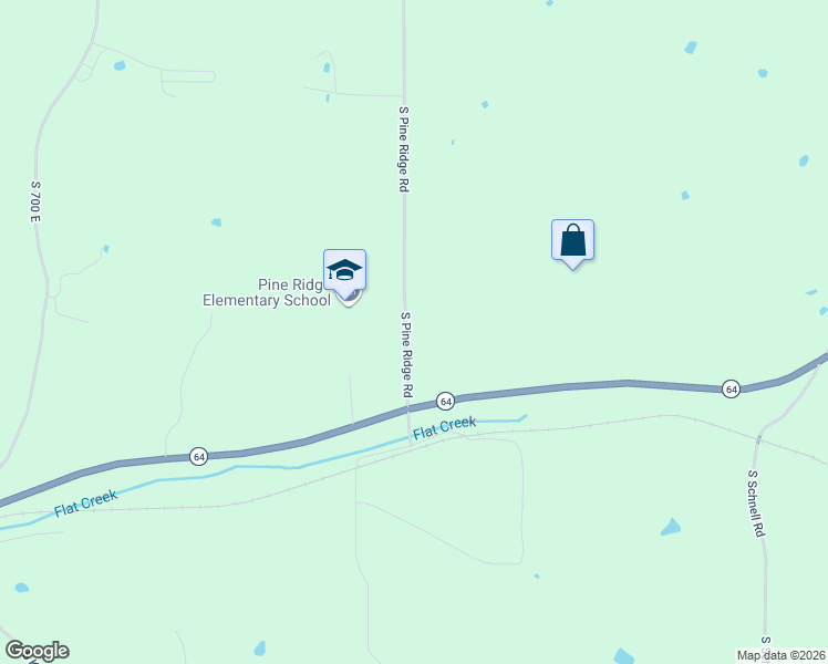 map of restaurants, bars, coffee shops, grocery stores, and more near 4666 South Pine Ridge Road in Birdseye