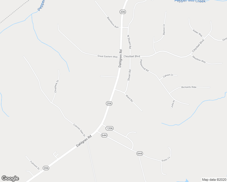 map of restaurants, bars, coffee shops, grocery stores, and more near 12216 Dahlgren Road in King George