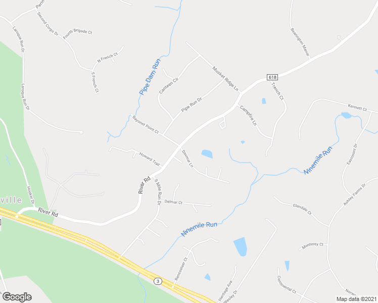 map of restaurants, bars, coffee shops, grocery stores, and more near 8121 Davmar Lane in Fredericksburg