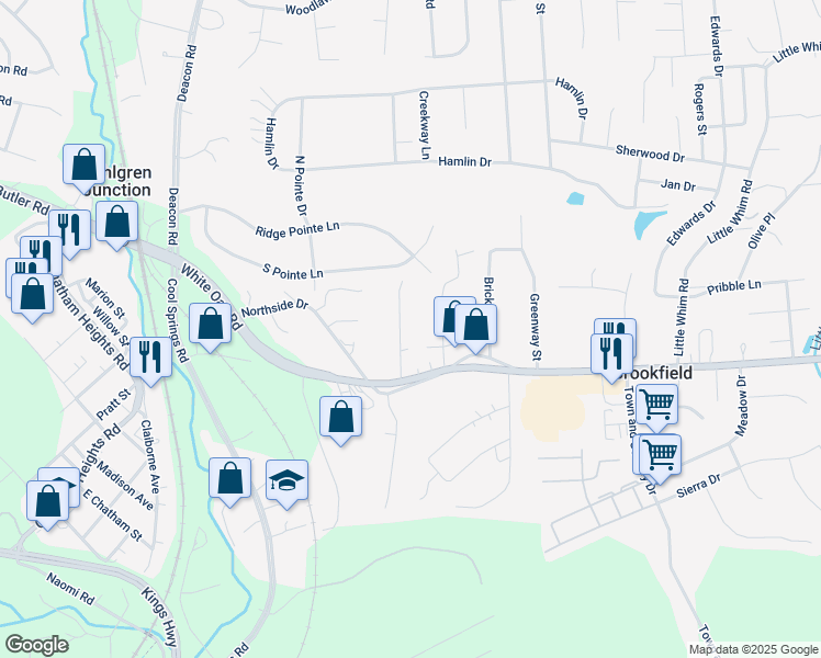 map of restaurants, bars, coffee shops, grocery stores, and more near 113 Mountain Avenue in Fredericksburg