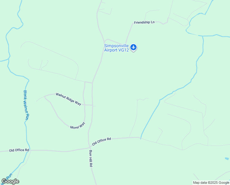 map of restaurants, bars, coffee shops, grocery stores, and more near 6477 Burr Hill Road in Rhoadesville