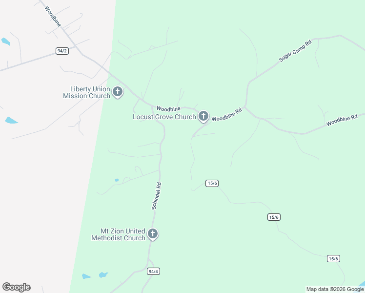 map of restaurants, bars, coffee shops, grocery stores, and more near 97 Woodbine in Craigsville