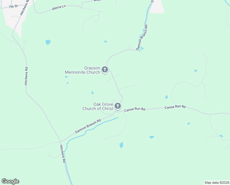 map of restaurants, bars, coffee shops, grocery stores, and more near 1328 Damron Branch Road in Grayson