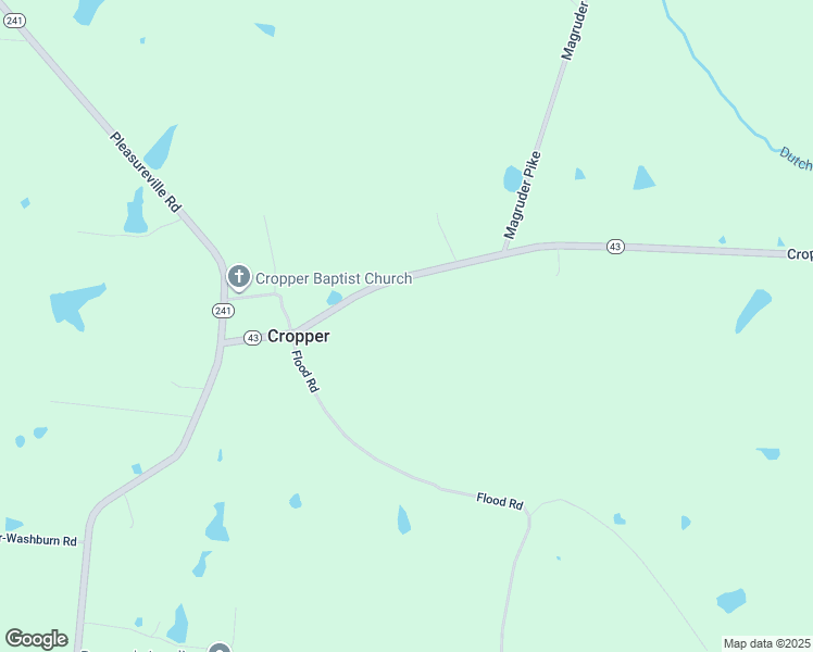 map of restaurants, bars, coffee shops, grocery stores, and more near 9065 Cropper Road in Pleasureville