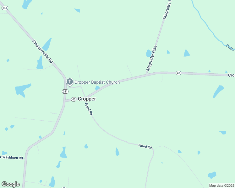 map of restaurants, bars, coffee shops, grocery stores, and more near 9065 Cropper Road in Pleasureville