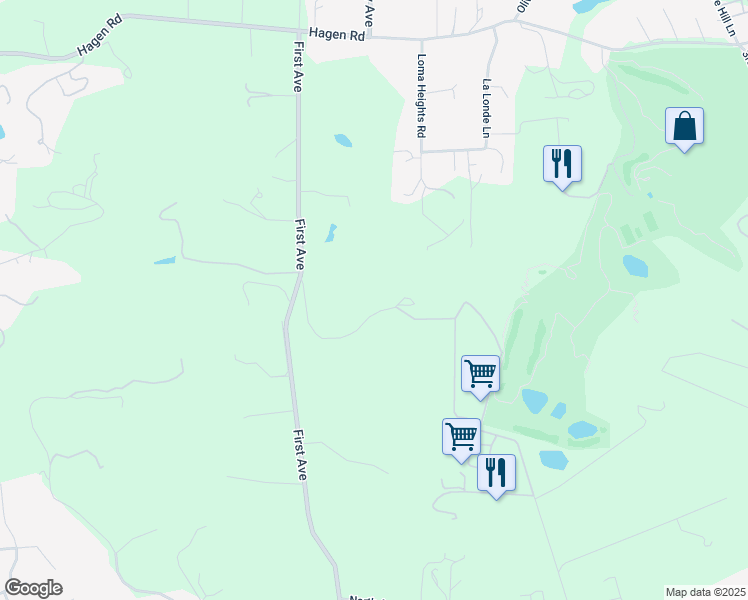 map of restaurants, bars, coffee shops, grocery stores, and more near 1-99 Lupine Hill Drive in Napa