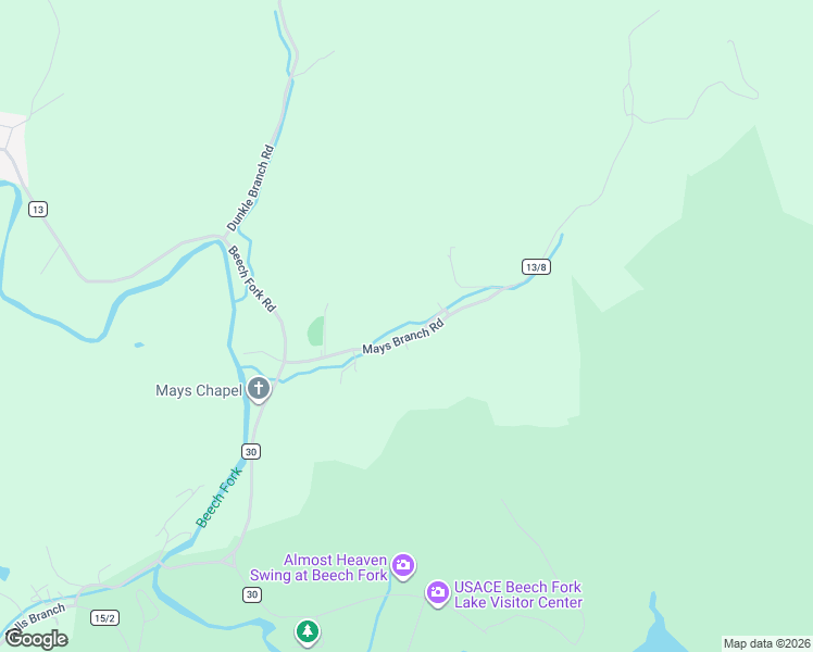 map of restaurants, bars, coffee shops, grocery stores, and more near 5275 Mays Branch Road in Lavalette