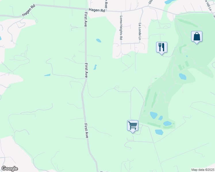 map of restaurants, bars, coffee shops, grocery stores, and more near 1-99 Lupine Hill Drive in Napa