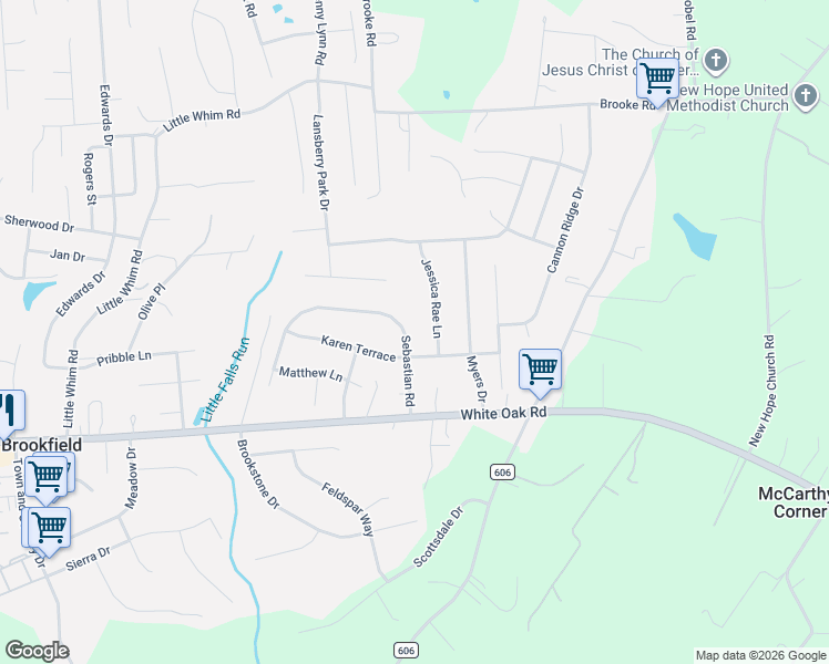 map of restaurants, bars, coffee shops, grocery stores, and more near 2155 Sebastian Road in Falmouth