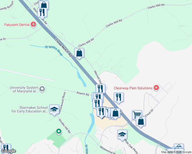 map of restaurants, bars, coffee shops, grocery stores, and more near 23569 Mervell Dean Road in Hollywood