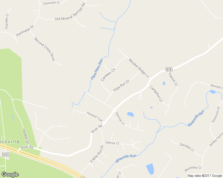 map of restaurants, bars, coffee shops, grocery stores, and more near 8301 Canteen Circle in Fredericksburg