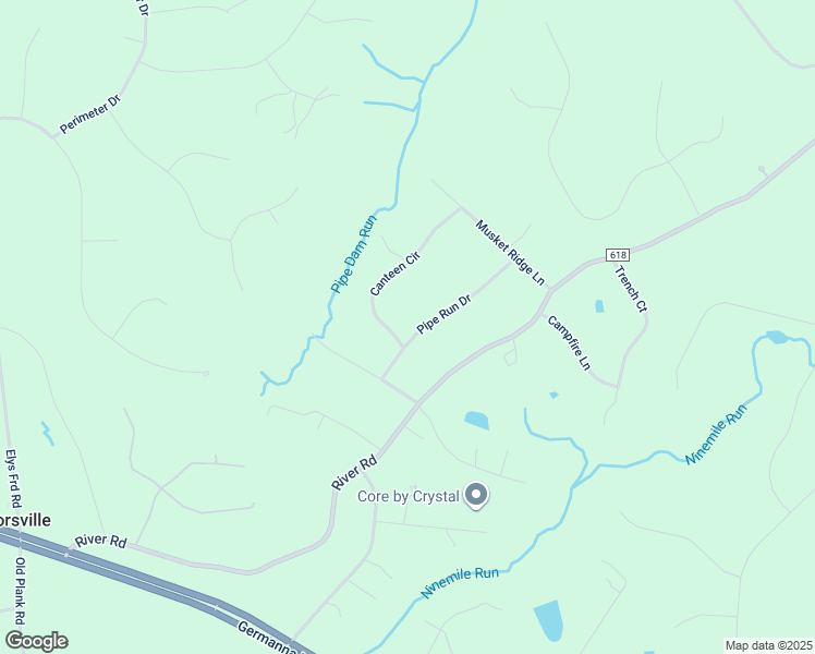 map of restaurants, bars, coffee shops, grocery stores, and more near 8301 Canteen Circle in Fredericksburg