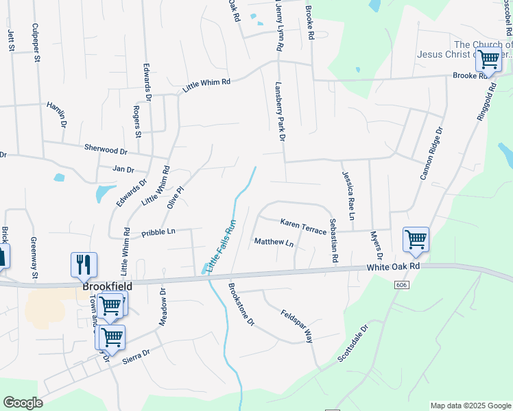 map of restaurants, bars, coffee shops, grocery stores, and more near 2101 Sebastian Road in Fredericksburg