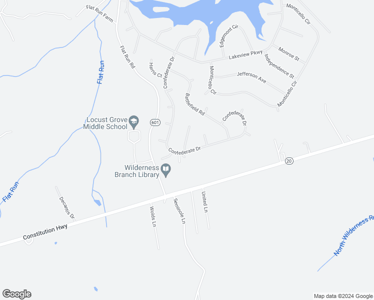 map of restaurants, bars, coffee shops, grocery stores, and more near 108 Butler Circle in Locust Grove