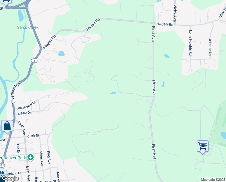 map of restaurants, bars, coffee shops, grocery stores, and more near 2211 First Avenue in Napa