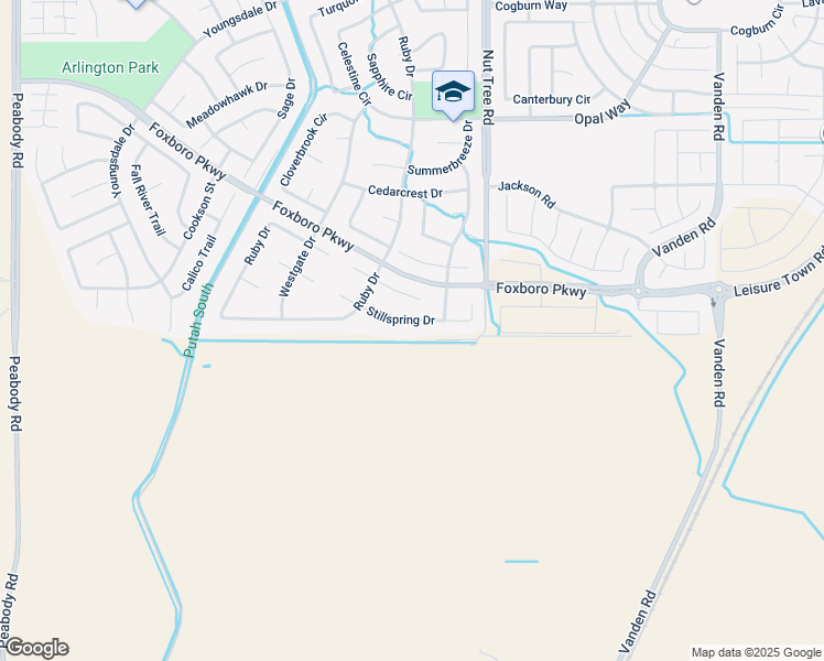 map of restaurants, bars, coffee shops, grocery stores, and more near 1048 Stillspring Drive in Vacaville