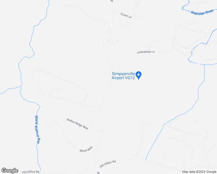 map of restaurants, bars, coffee shops, grocery stores, and more near Burr Hill Road in Rhoadesville