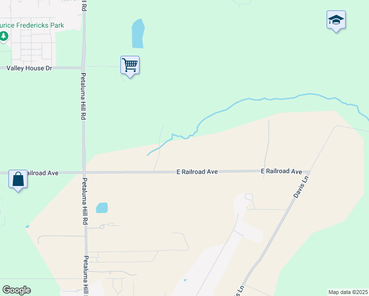 map of restaurants, bars, coffee shops, grocery stores, and more near 2455 East Railroad Avenue in Penngrove