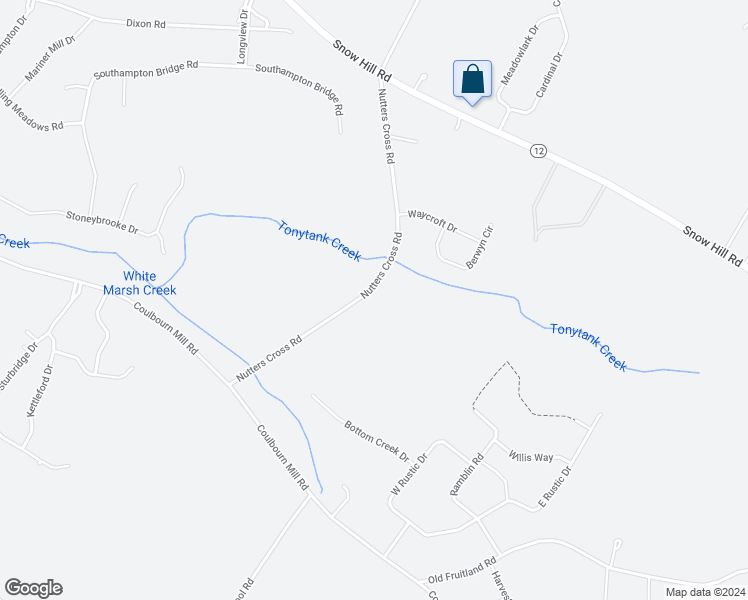 map of restaurants, bars, coffee shops, grocery stores, and more near 4505 Nutters Cross Road in Salisbury