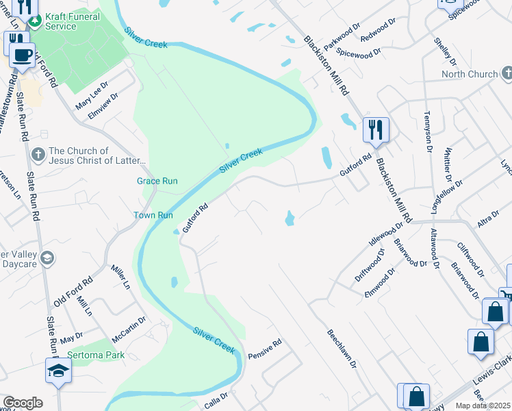 map of restaurants, bars, coffee shops, grocery stores, and more near 1703 Deepwood Drive in Clarksville