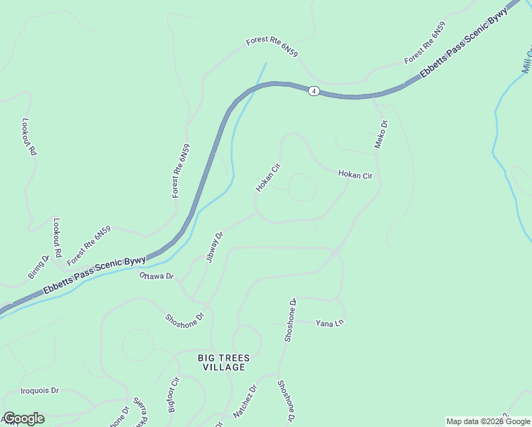 map of restaurants, bars, coffee shops, grocery stores, and more near 4819 Hokan Circle in Camp Connell