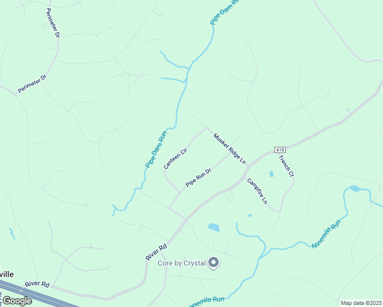 map of restaurants, bars, coffee shops, grocery stores, and more near 8319 Canteen Circle in Fredericksburg
