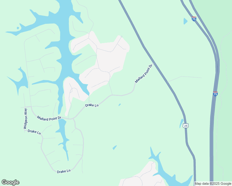 map of restaurants, bars, coffee shops, grocery stores, and more near 195 Mallard Point Drive in Georgetown