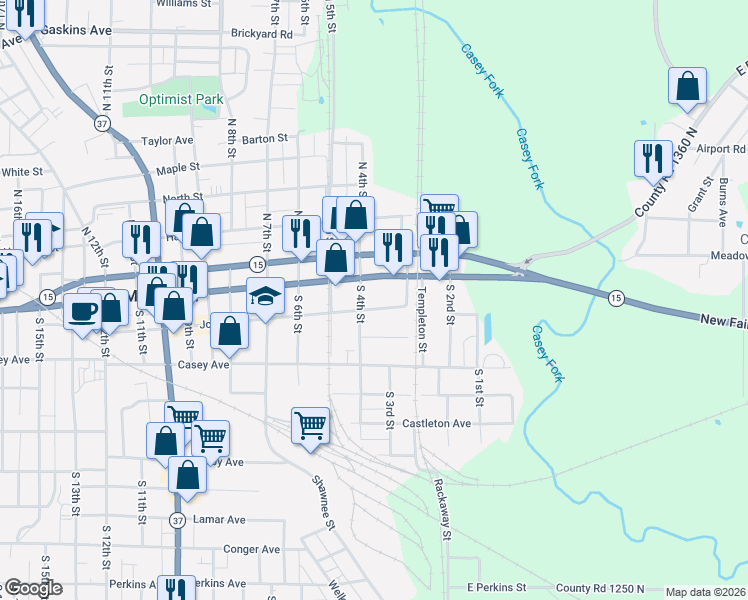 map of restaurants, bars, coffee shops, grocery stores, and more near 326 Broadway Street in Mount Vernon