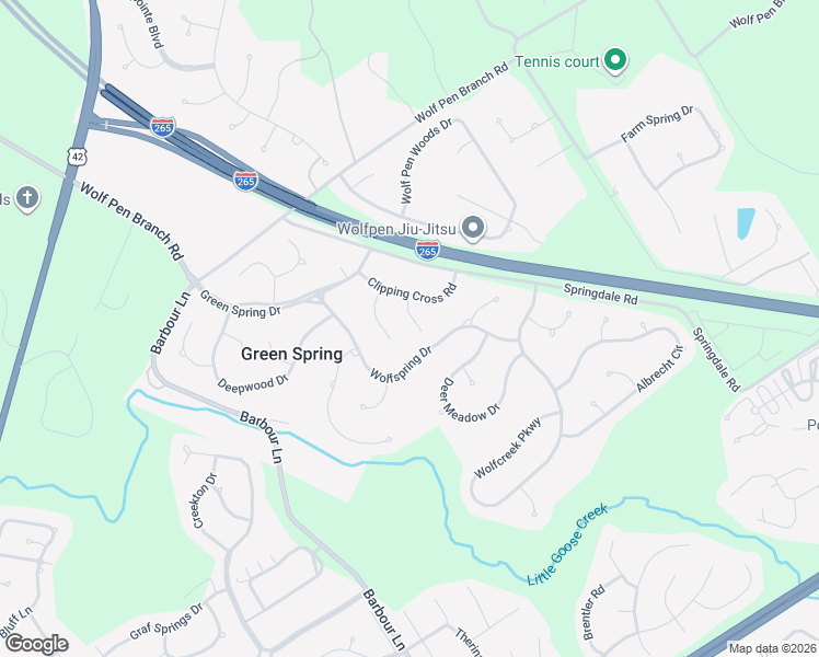 map of restaurants, bars, coffee shops, grocery stores, and more near 4808 Bilandon Road in Louisville