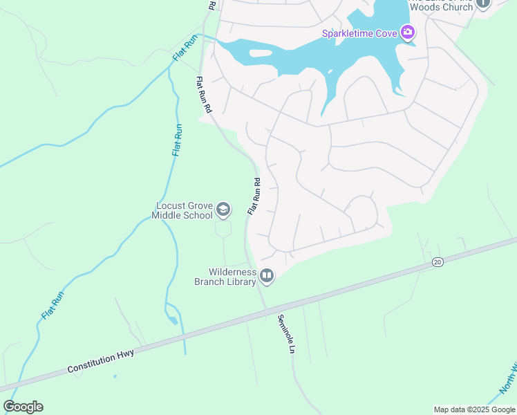 map of restaurants, bars, coffee shops, grocery stores, and more near 106 Forest Court in Locust Grove