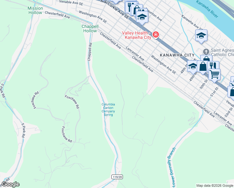 map of restaurants, bars, coffee shops, grocery stores, and more near in Charleston