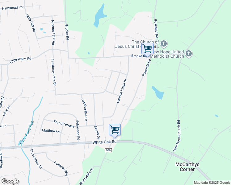 map of restaurants, bars, coffee shops, grocery stores, and more near 2 Sunset Ridge Lane in Fredericksburg