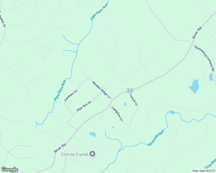 map of restaurants, bars, coffee shops, grocery stores, and more near 8205 Musket Ridge Lane in Fredericksburg