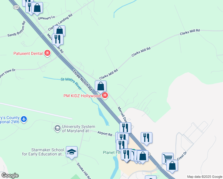 map of restaurants, bars, coffee shops, grocery stores, and more near 23644 Mervell Dean Road in Hollywood